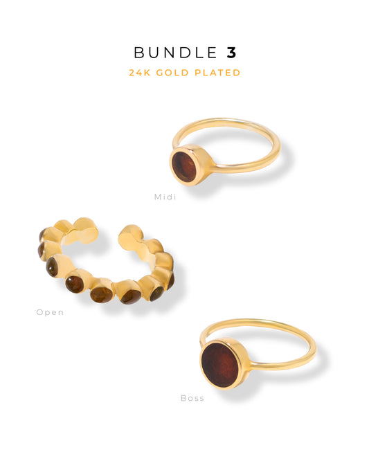 Amber Bundle 3 (24k Gold plated)