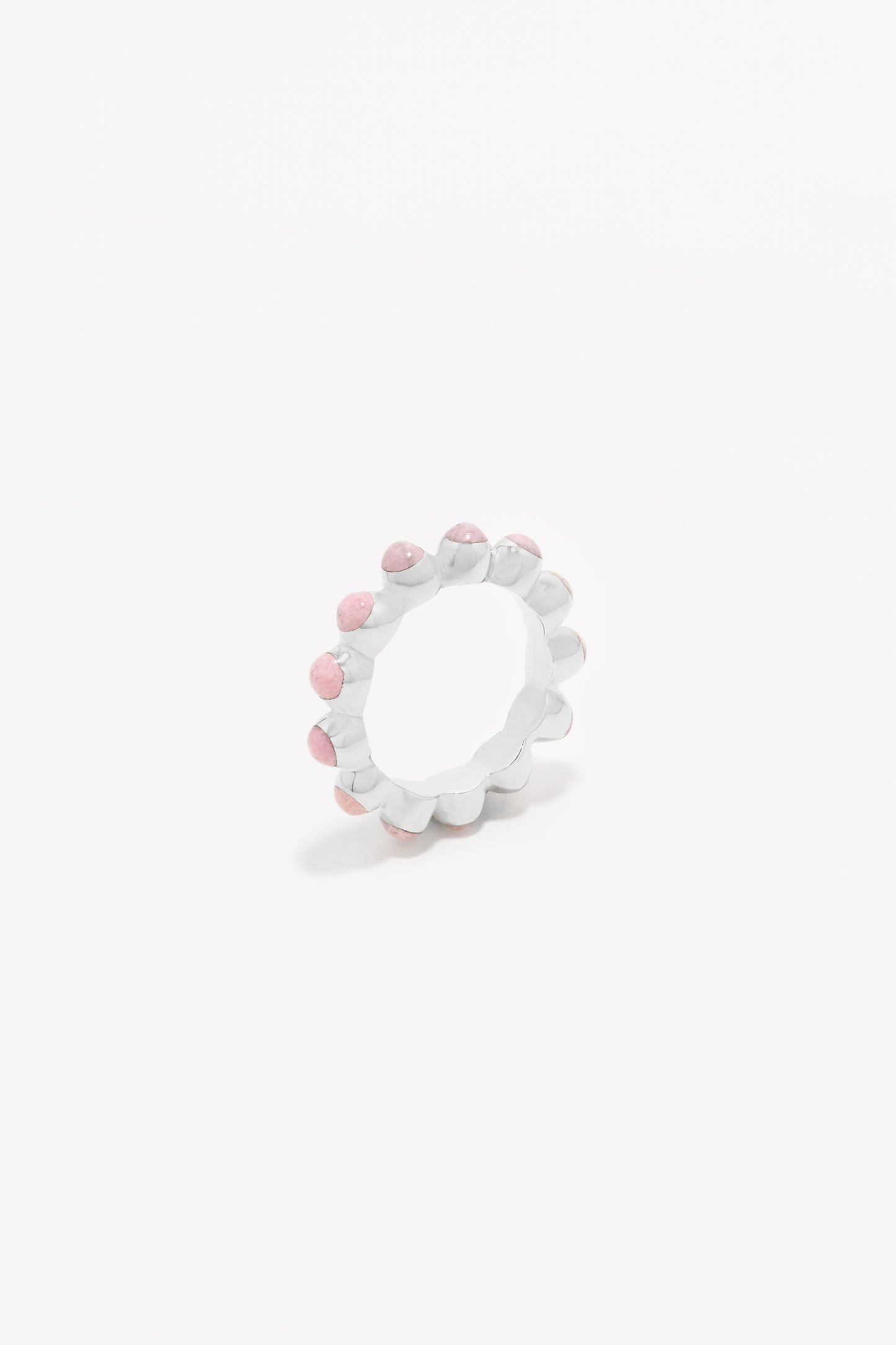 Round Of Blues Ring - Rhodonite