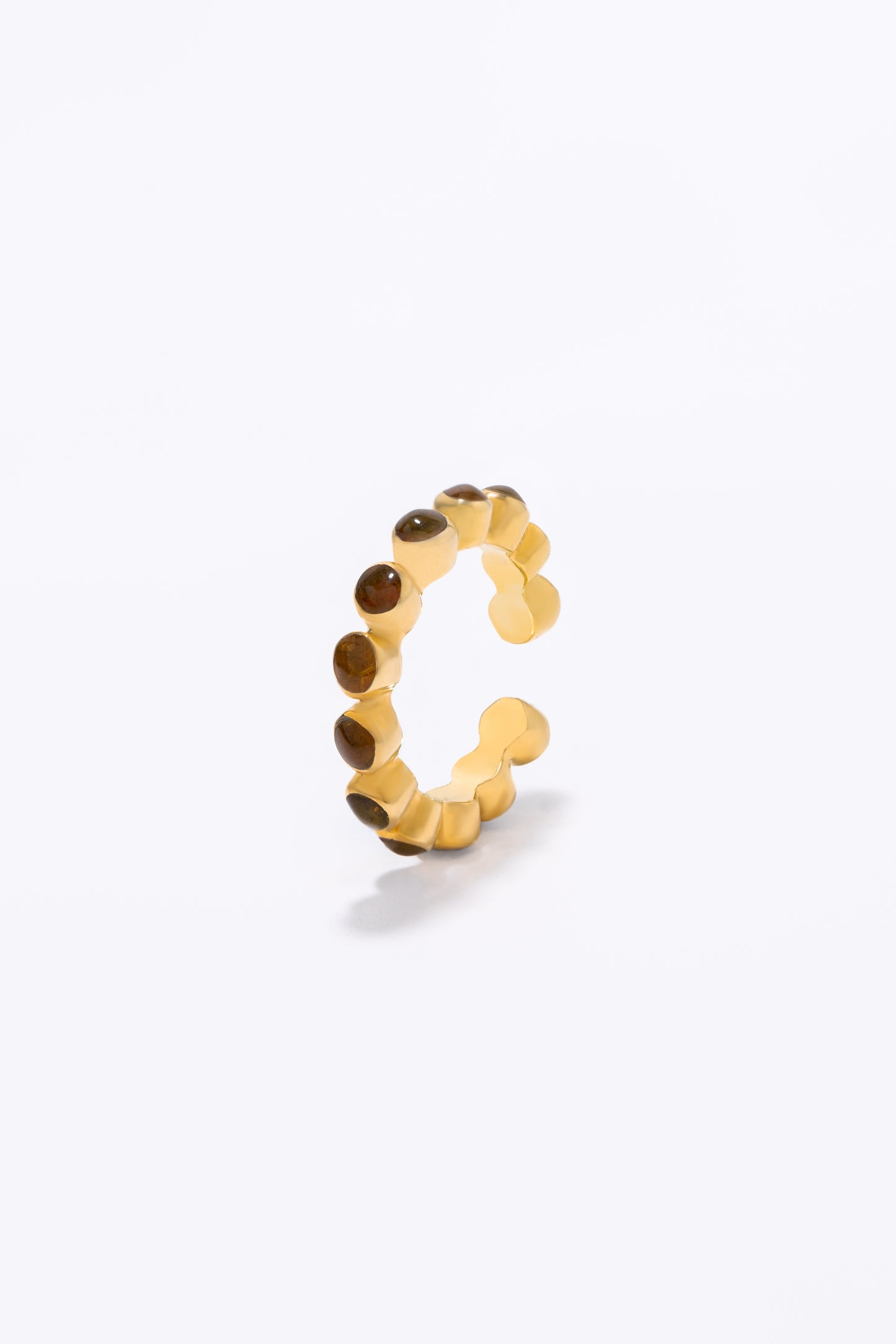 Round Of Blues Ring - Amber