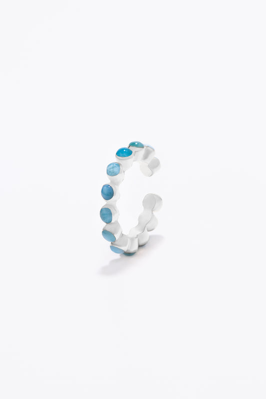 Round Of Blues Ring - Larimar