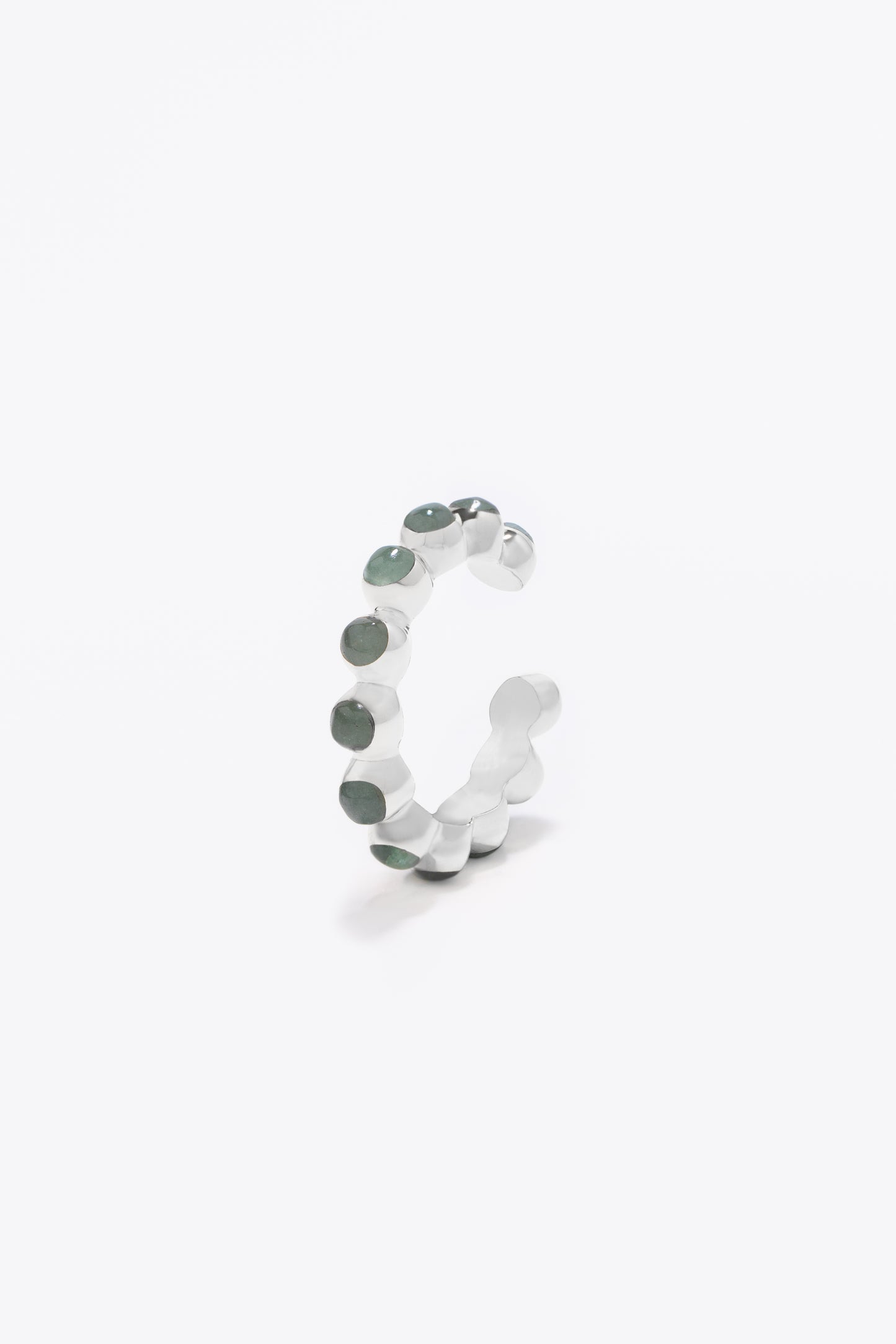 Round Of Blues Ring - Green Aventurine