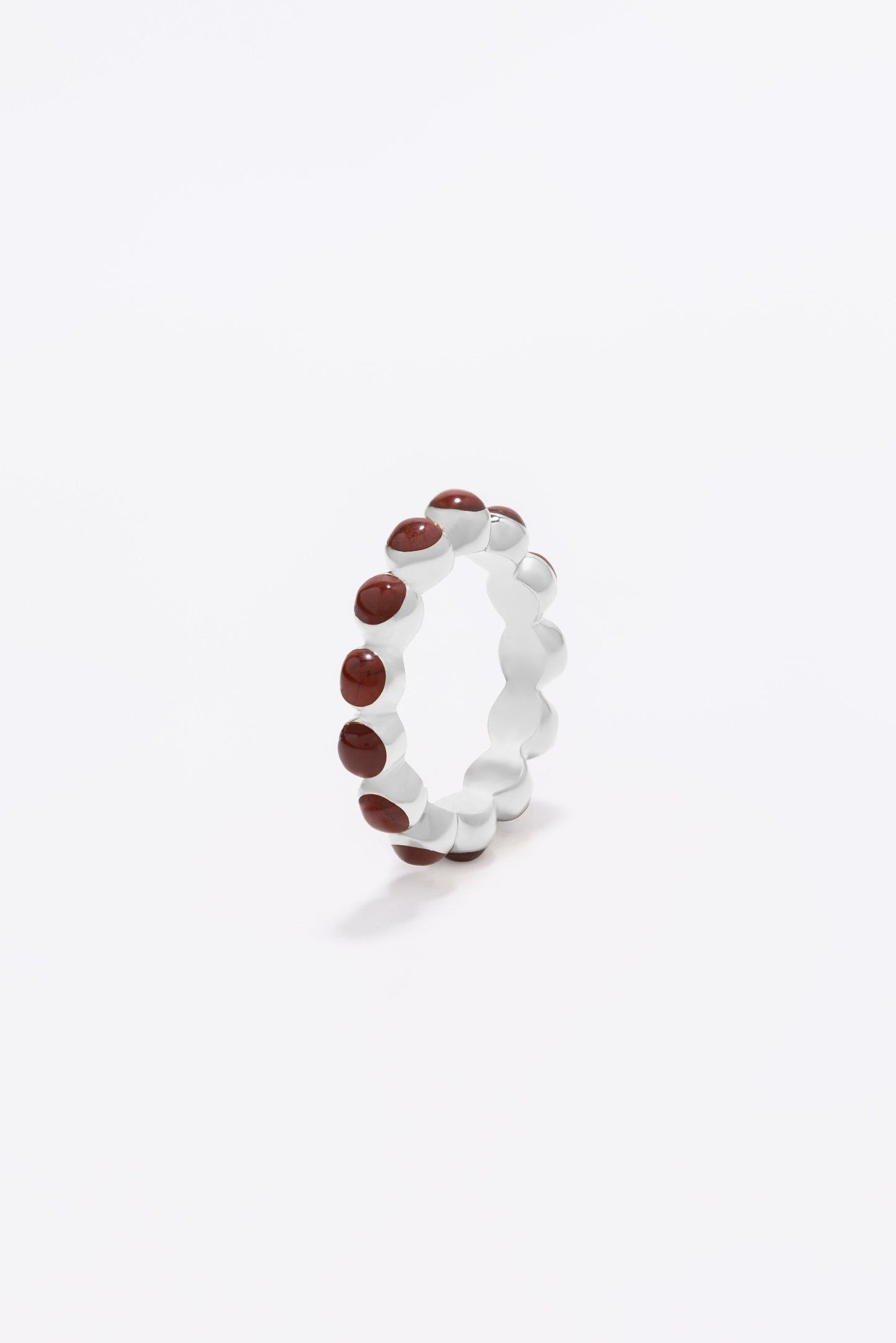 Round Of Blues Ring - Red Jasper