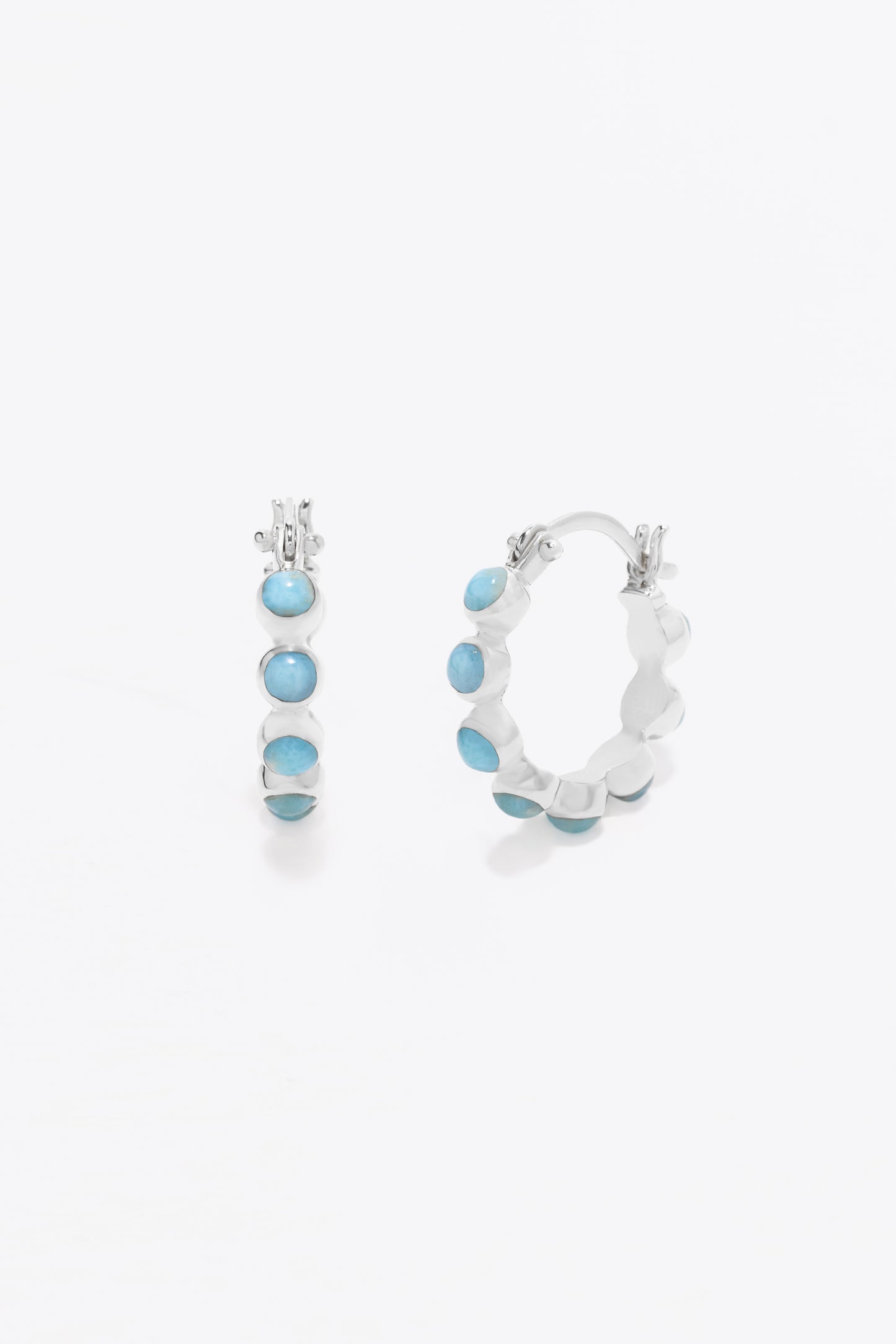 Round Of Blues Earrings - Larimar