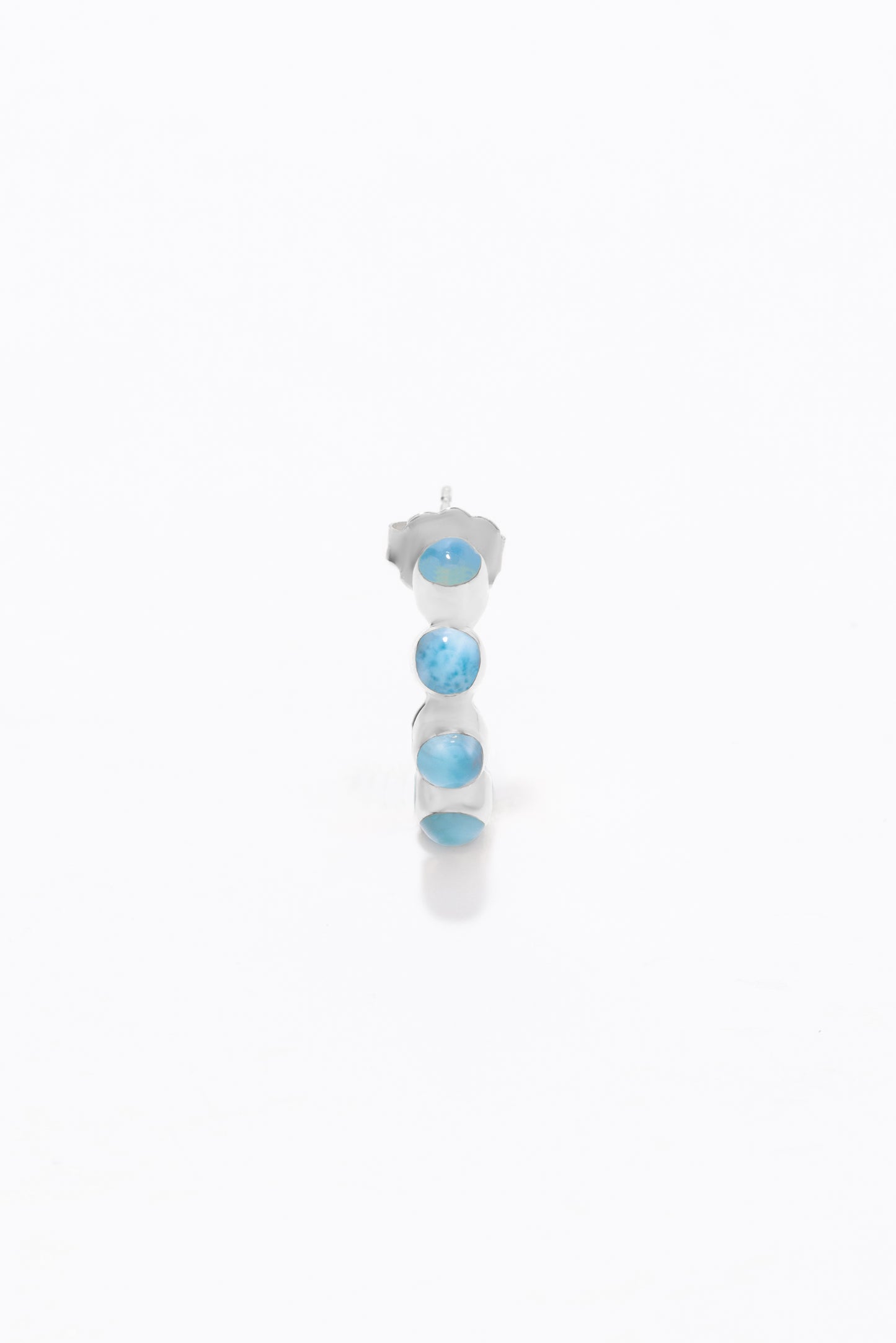 Round Of Blues Baby Hoops - Larimar