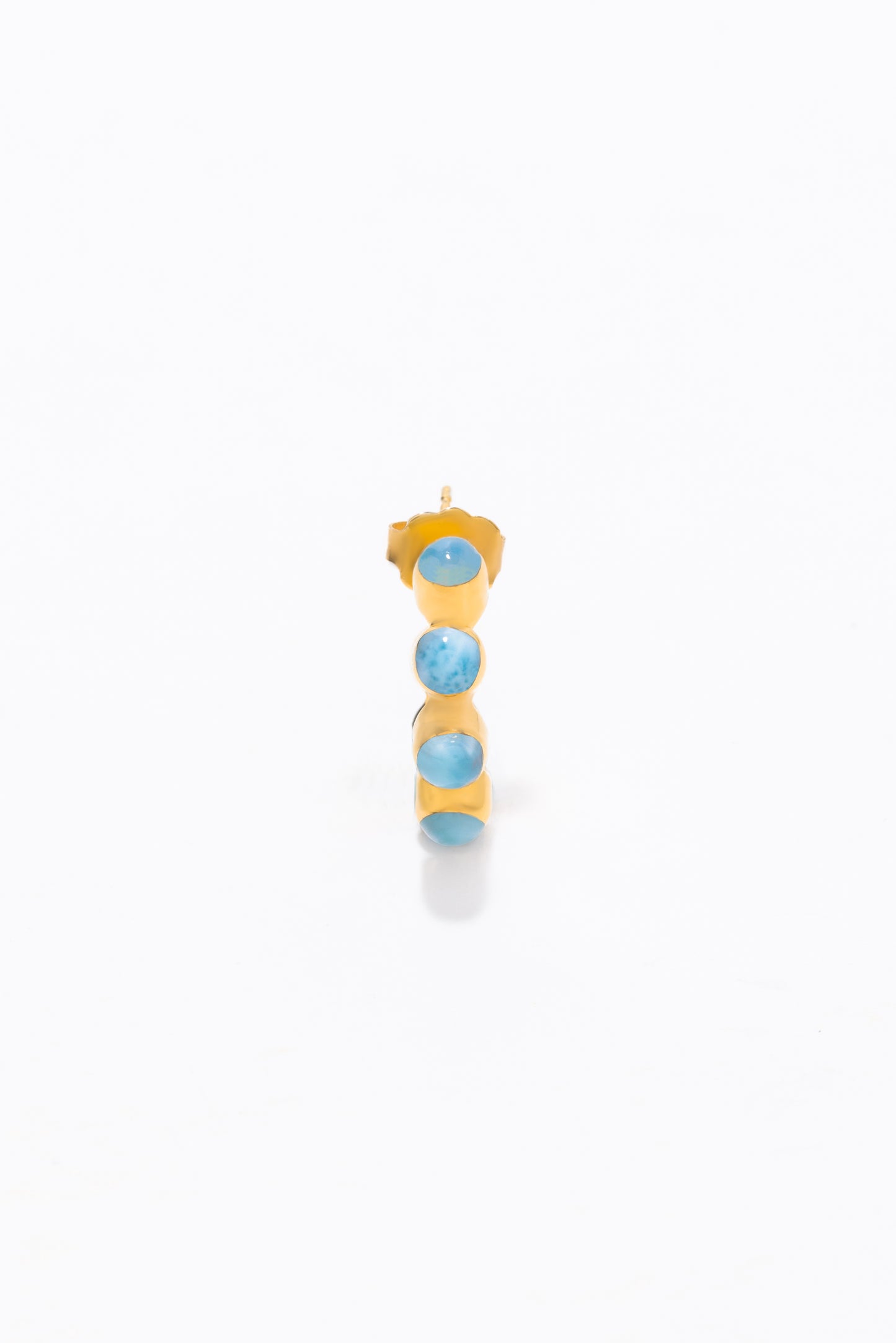 Round Of Blues Baby Hoops - Larimar