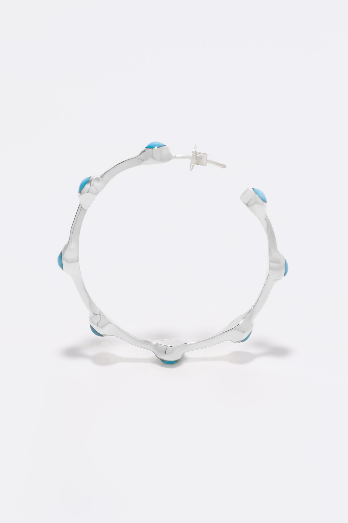Round Of Blues 1.5" Hoops - Larimar