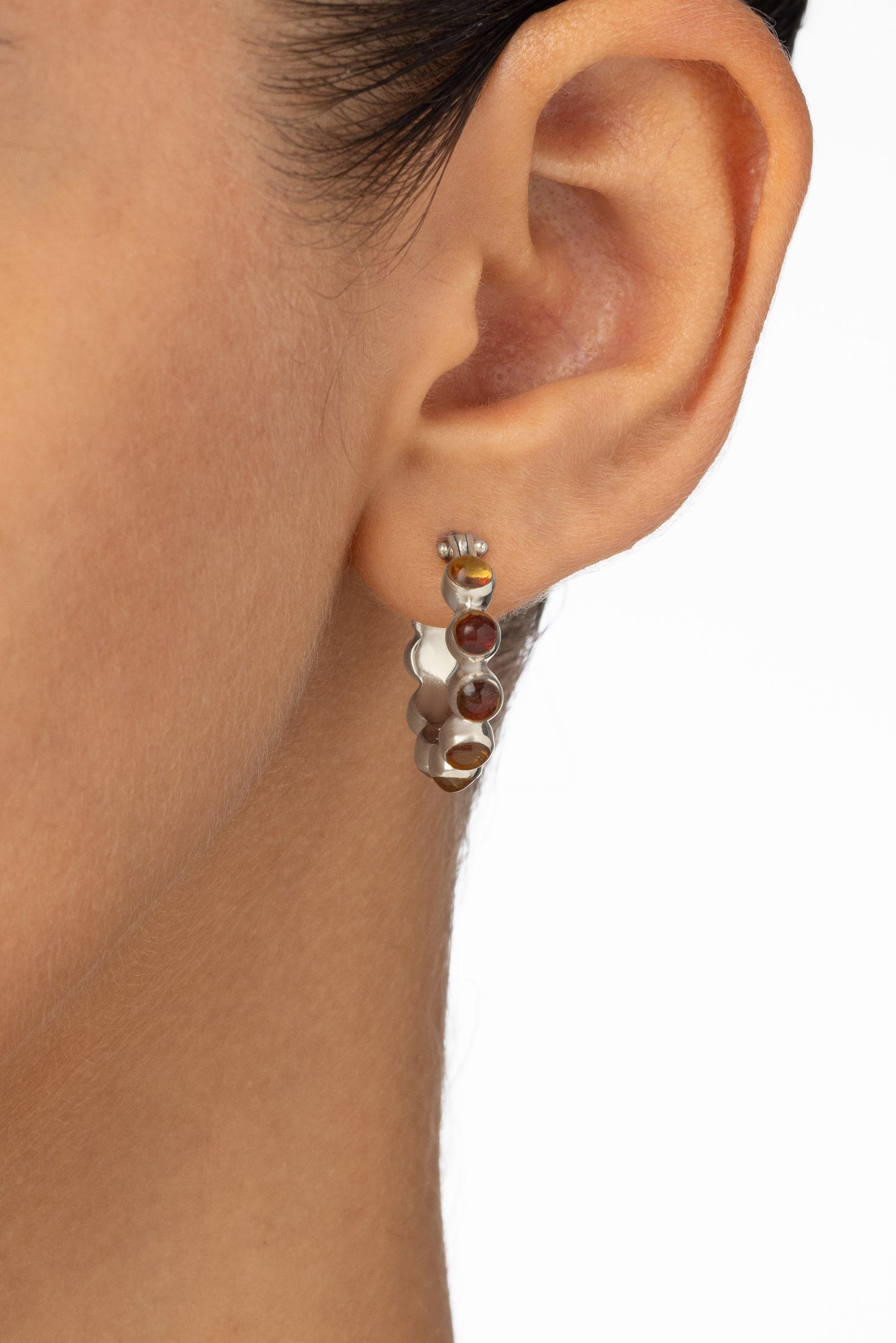 Round Of Blues Earrings - Amber