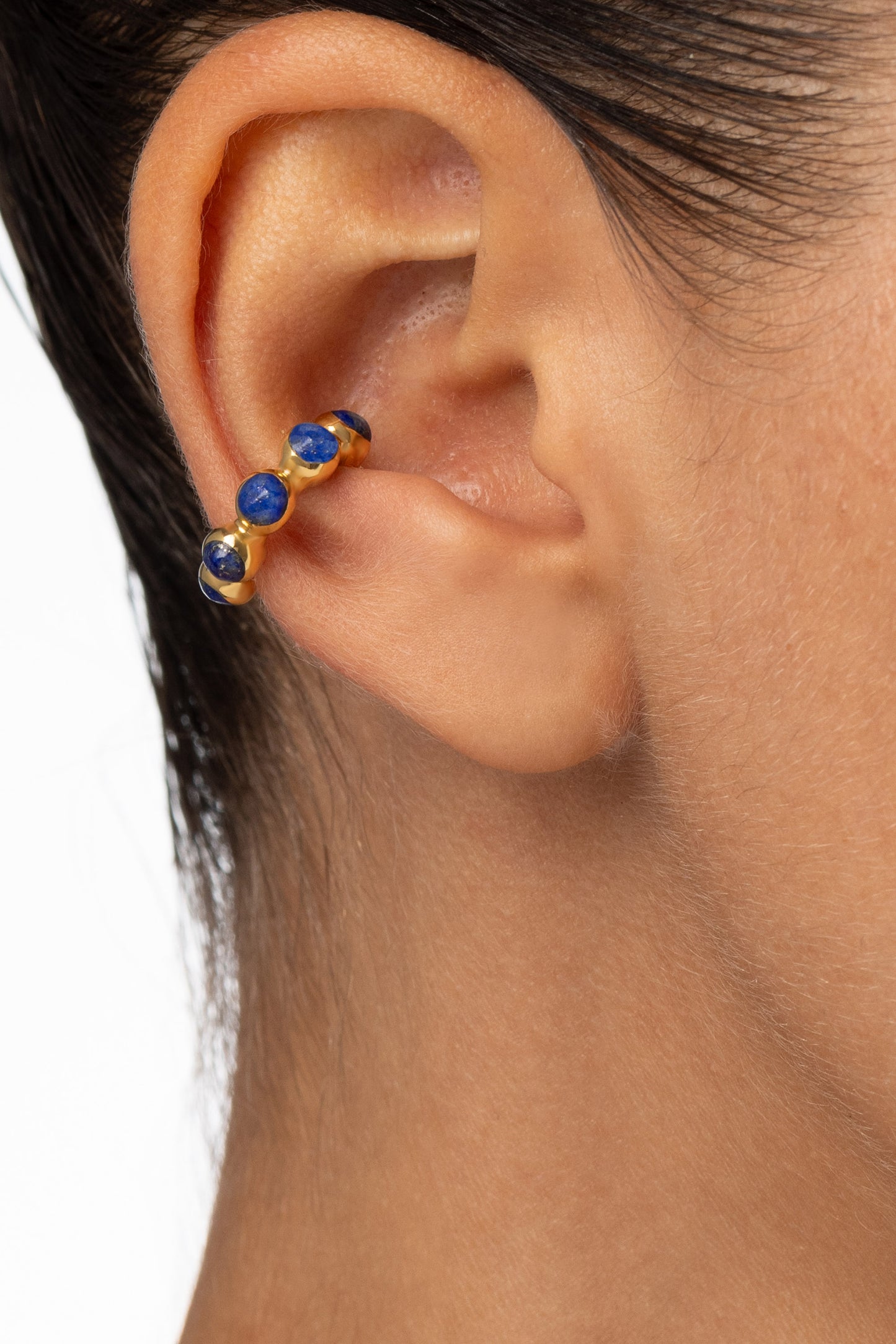 Round Of Blues Earcuff - Lapis Lazuli