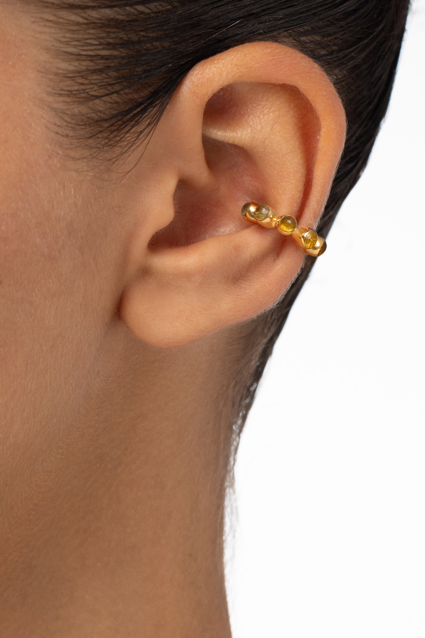 Round Of Blues Earcuff - Amber