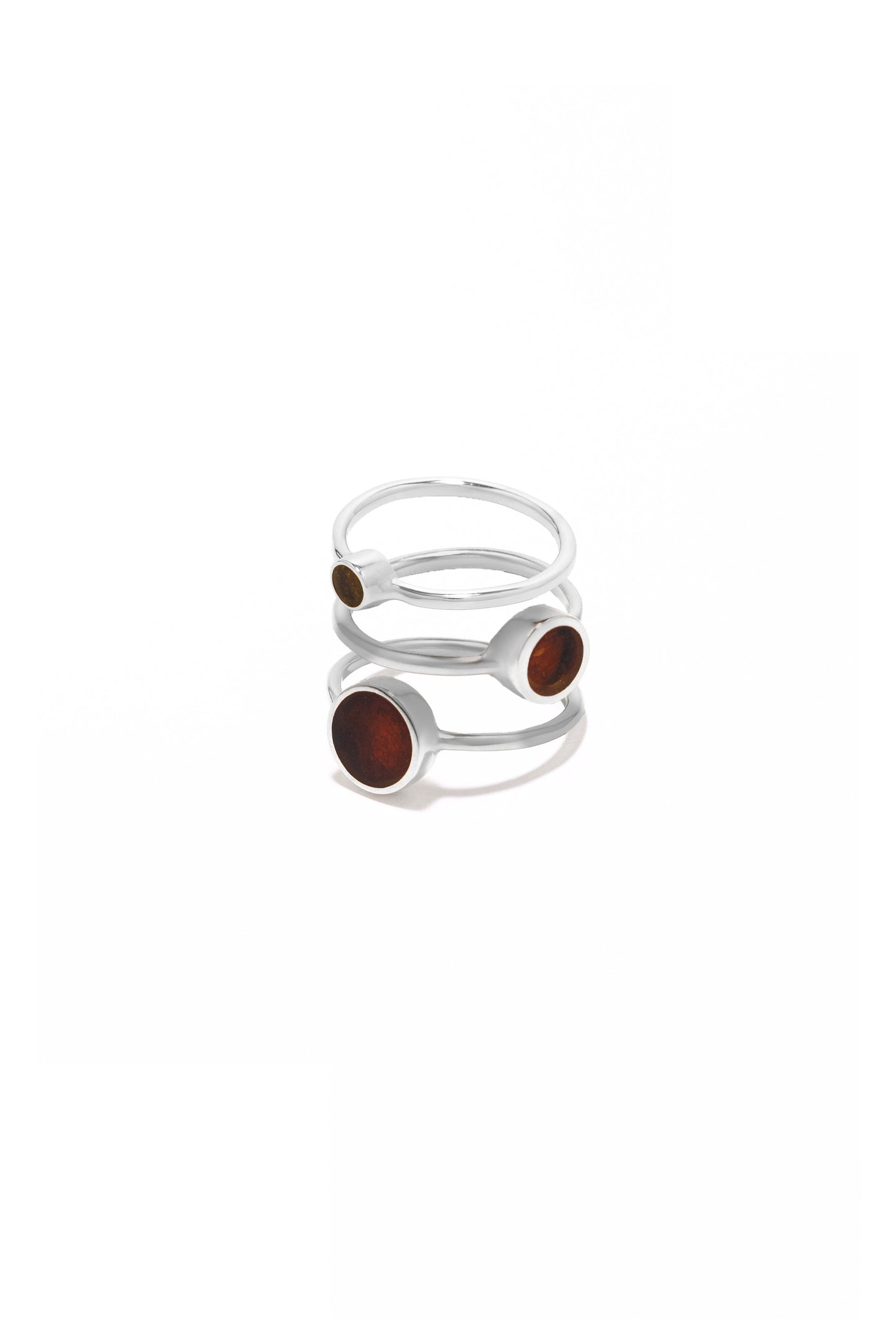 PILL Rings (Silver Amber Bundle)