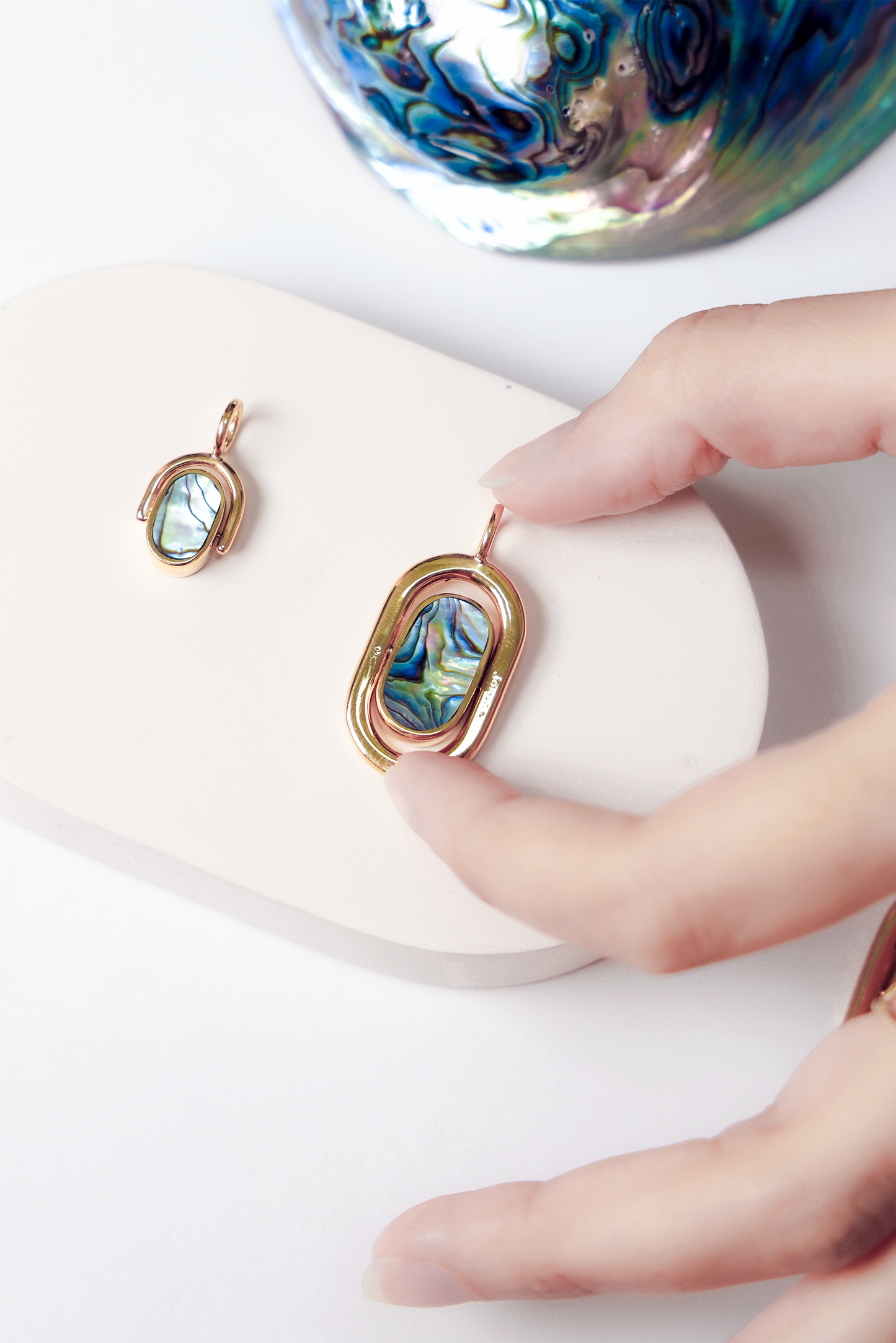 Abalone Crescent Pendant