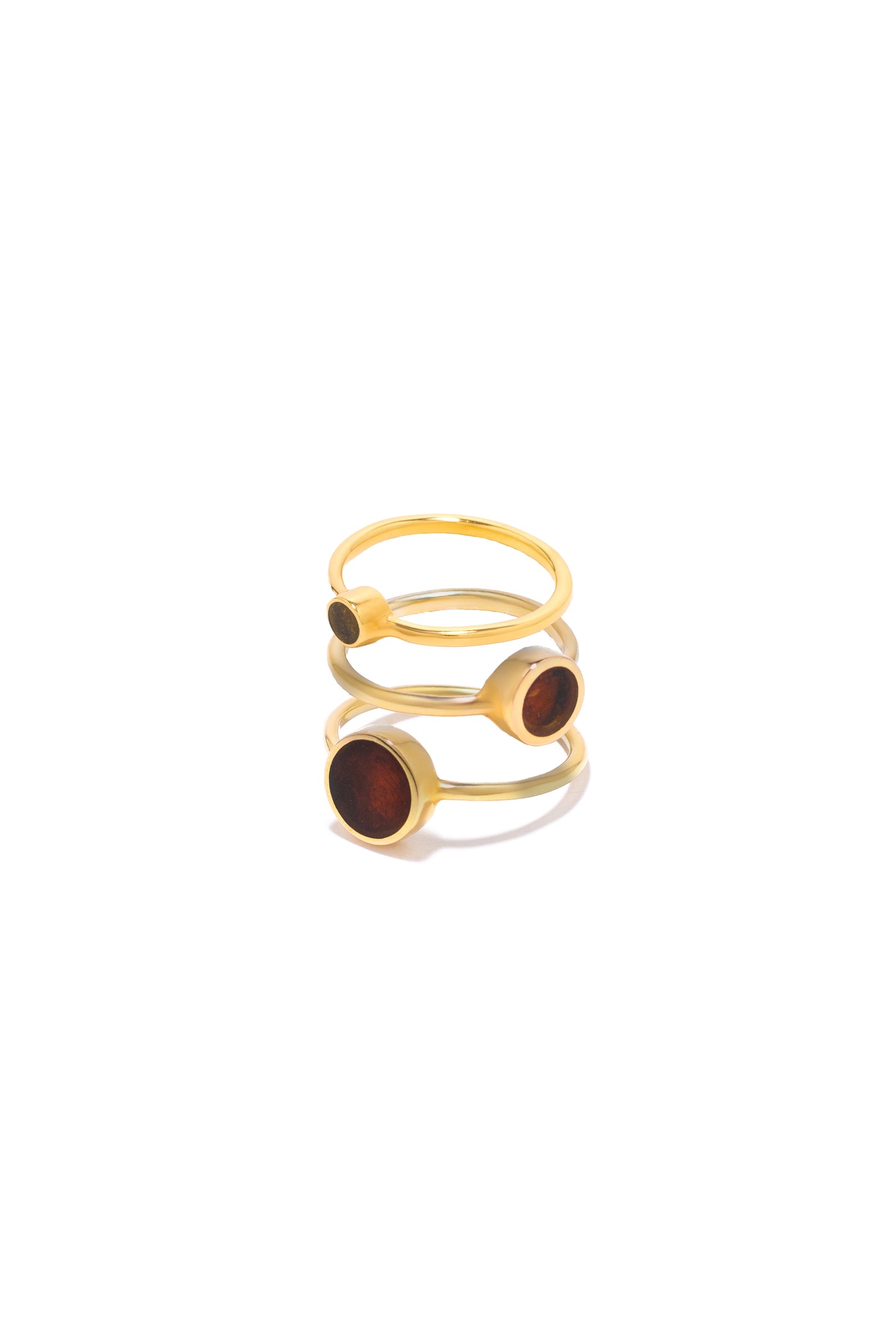 PILL Rings (Gold Plated Amber Bundle)