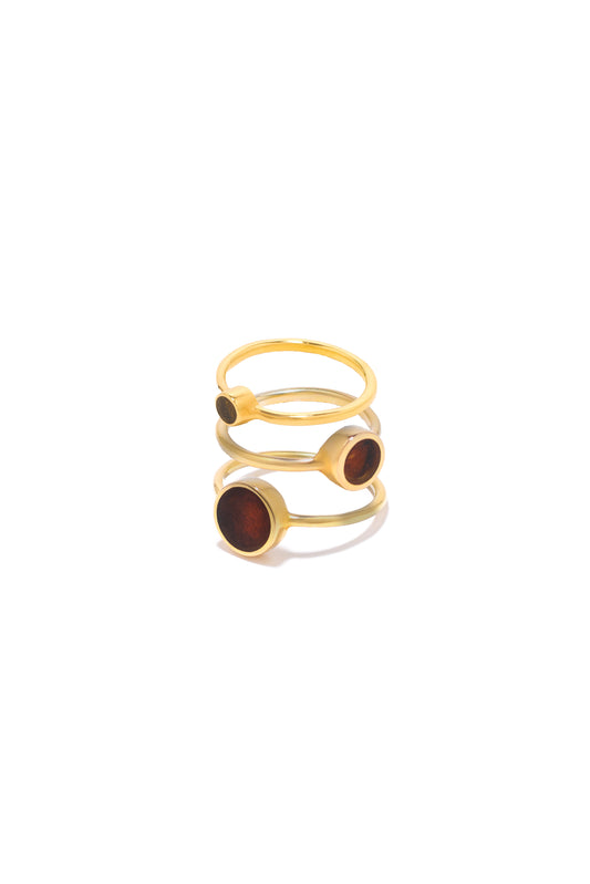 PILL Rings (Gold Plated Amber Bundle)
