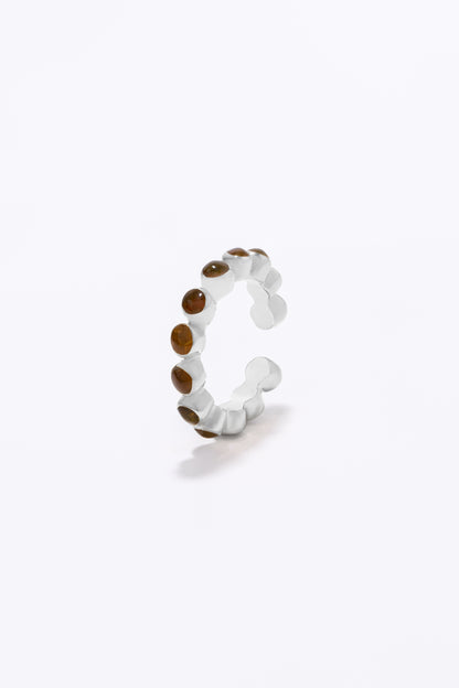 Round Of Blues Ring - Amber