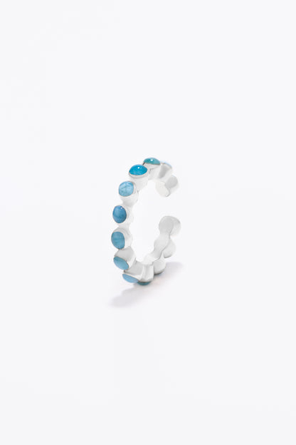 Round Of Blues Ring - Larimar