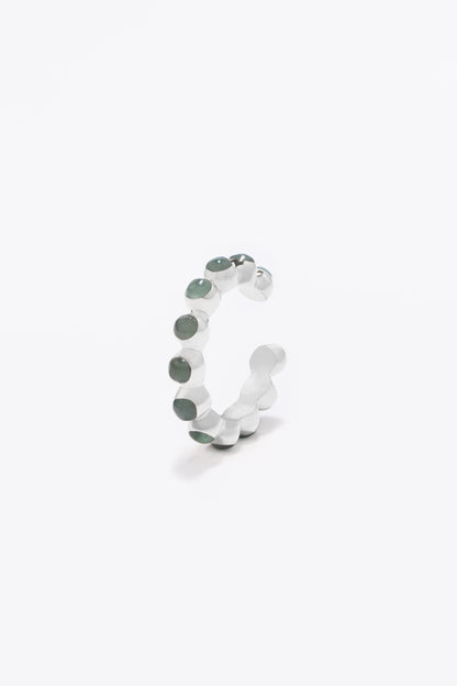 Round Of Blues Ring - Green Aventurine