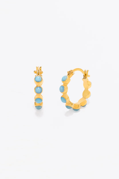 Round Of Blues Earrings - Larimar