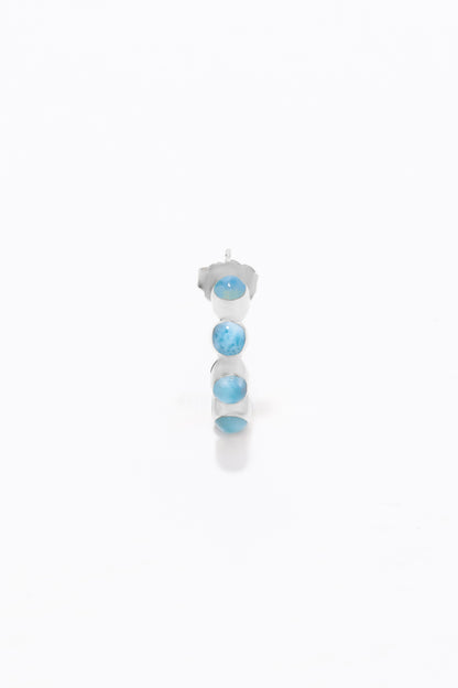 Round Of Blues Baby Hoops - Larimar