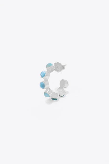 Round Of Blues Baby Hoops - Larimar