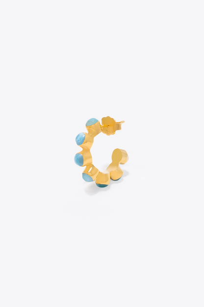 Round Of Blues Baby Hoops - Larimar