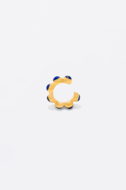 Round Of Blues Earcuff - Lapis Lazuli
