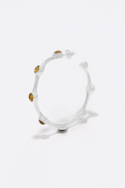 Round Of Blues 1.5" Hoops - Amber