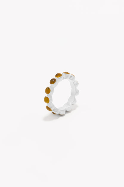 Round Of Blues Ring - Amber