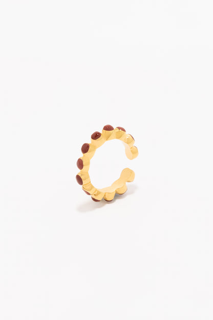 Round Of Blues Ring - Red Jasper