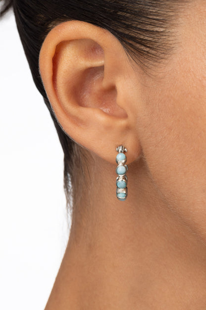 Round Of Blues Earrings - Larimar