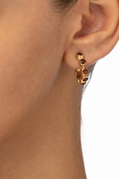 Round Of Blues Baby Hoops - Amber