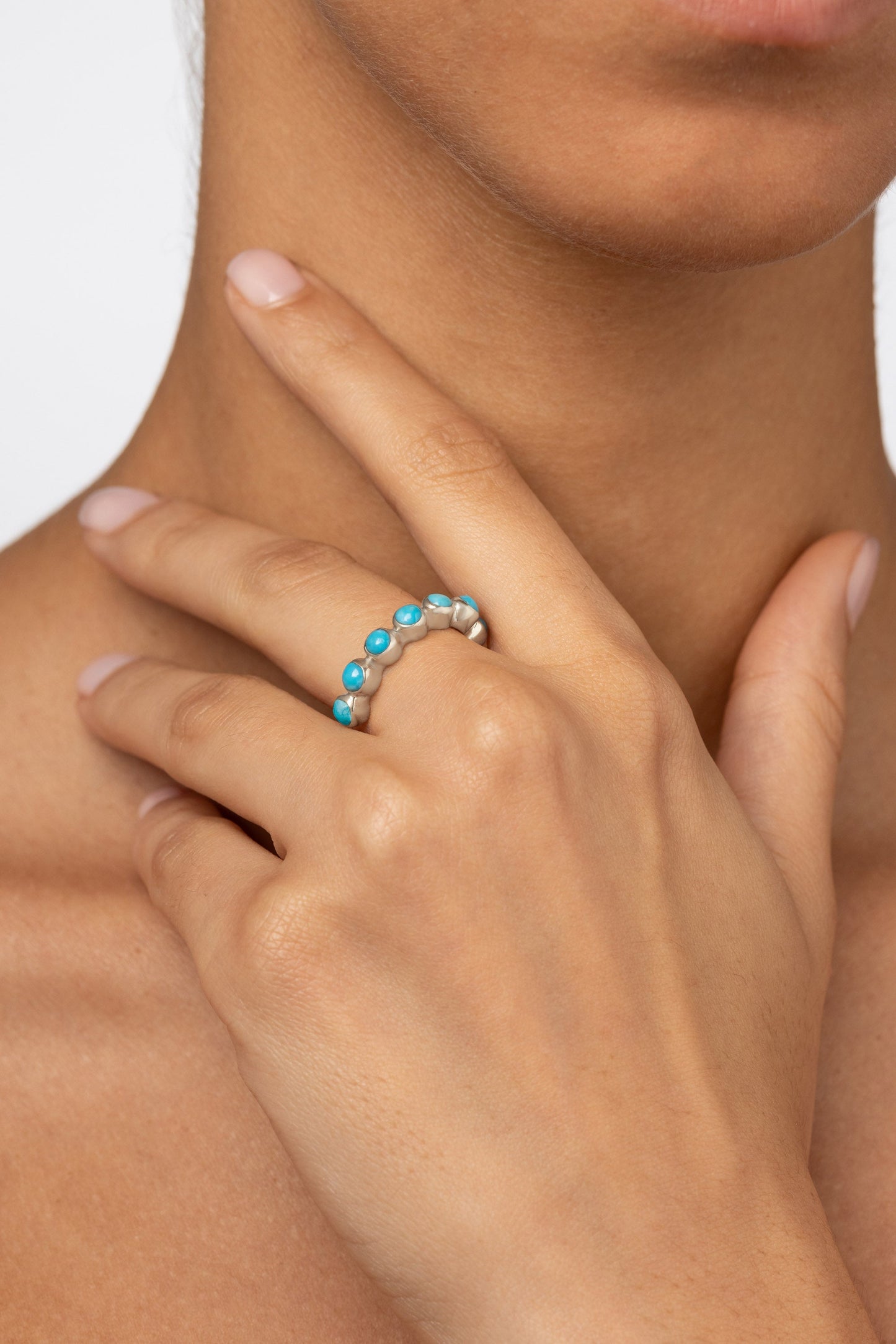 Round Of Blues Ring - Turquoise