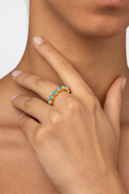Round Of Blues Ring - Turquoise