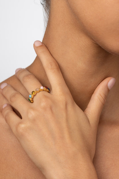 Round Of Blues Ring - Rainbow- Cerrado