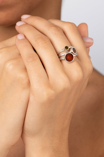 Pill Ring Midi - Amber