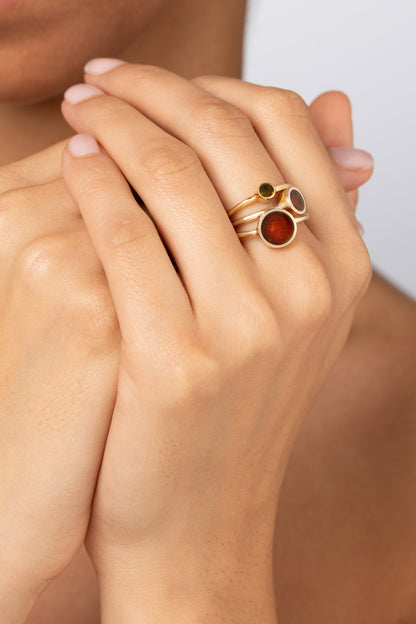 Pill Ring Midi - Amber