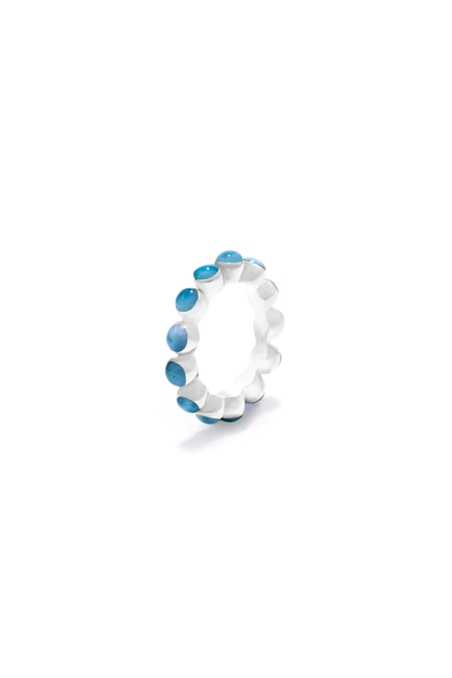 Round Of Blues Ring - Larimar
