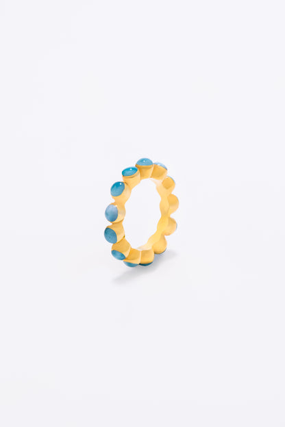 Round Of Blues Ring - Larimar